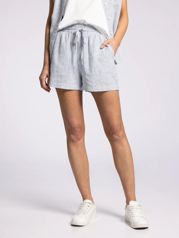 Mali Shorts - Navy White Stripe