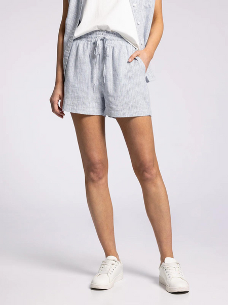 Mali Shorts - Navy White Stripe