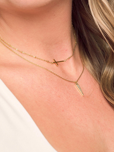 Waterproof Gold Heavenly Cross Necklace - Themasonboutique