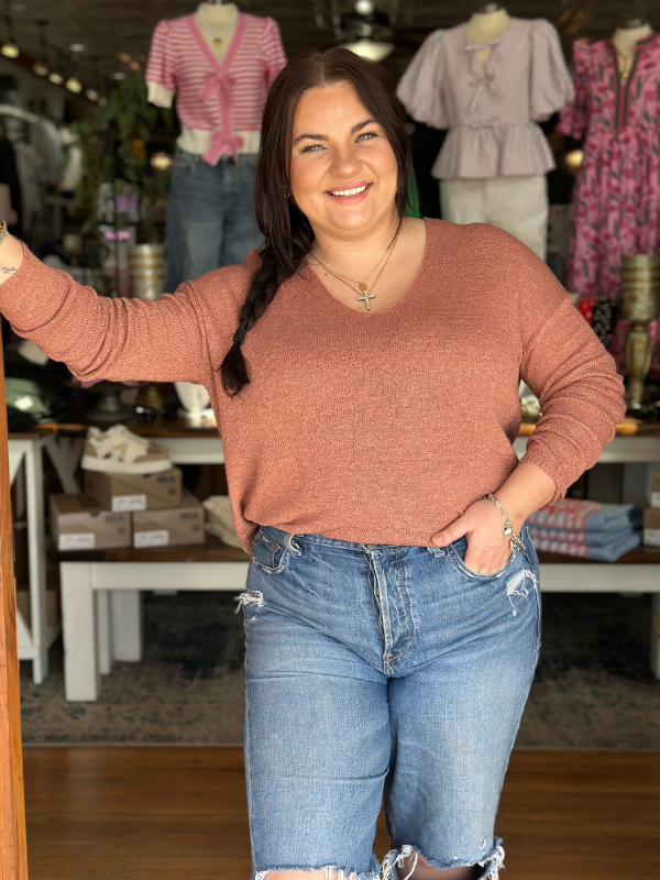 Marsala Heathered Sweater