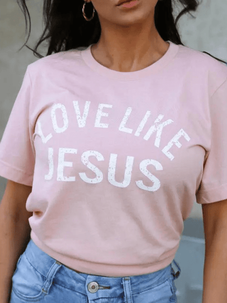 Love Like Jesus Peach Tee