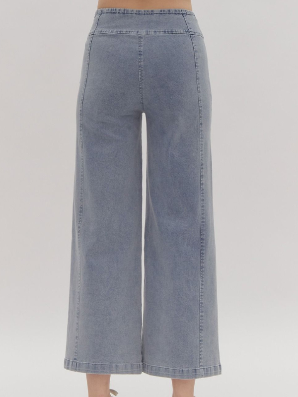 Chambray Flare Pant - Themasonboutique