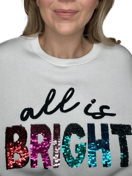 All Is Bright Sequin Sweatshirt