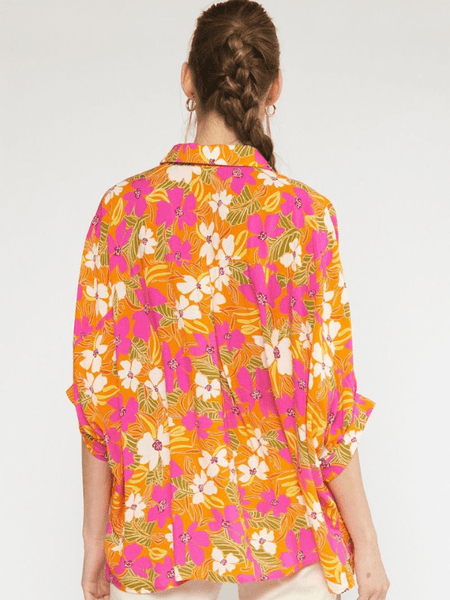 Orange Tropic Top