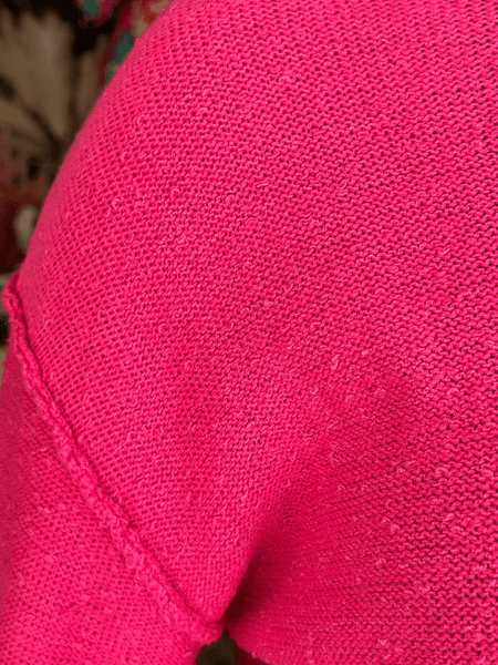 Hot Pink Textured Lightweight Sweater Top