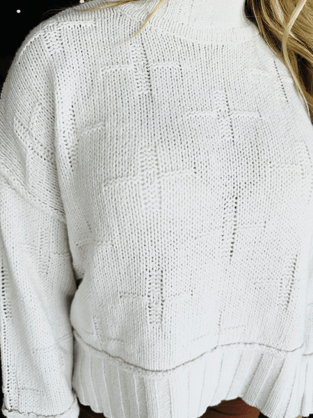 Ivory Cross Knitted Sweater