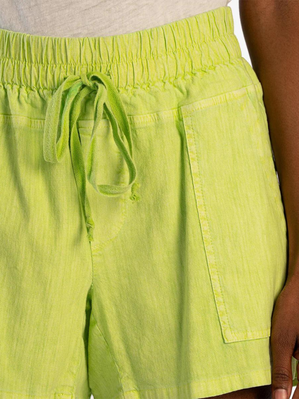 CHRISTINA-SHORT W/DRWCRD & PORKCHOP PKTS - LIME - Themasonboutique