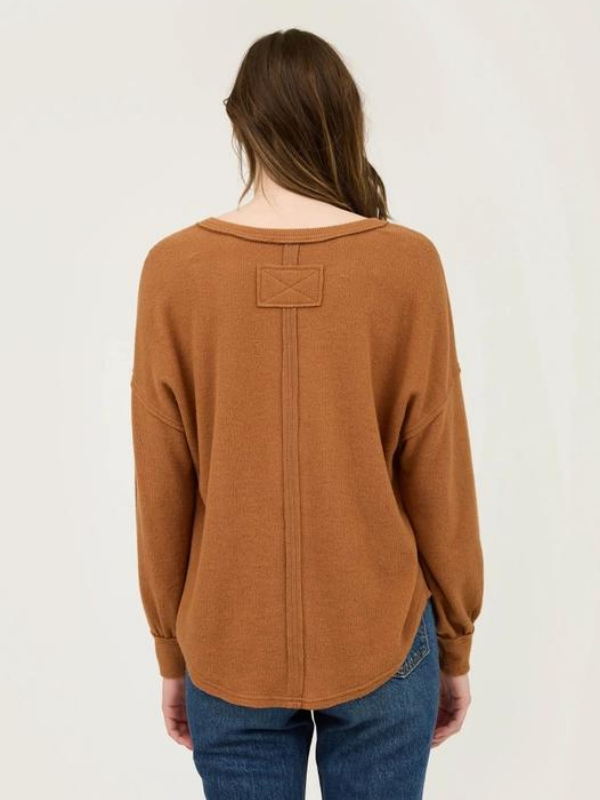 Sienna Half Button Knit Top - Themasonboutique