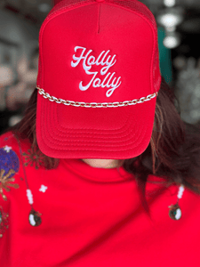 Holly Jolly Chain Trucker Cap