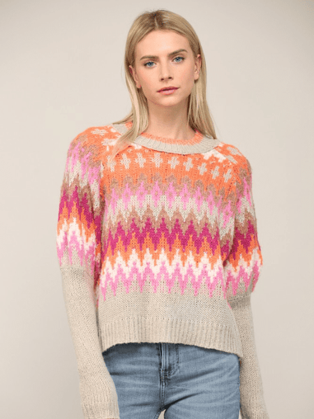 Pink + Orange Ski Lodge Sweater