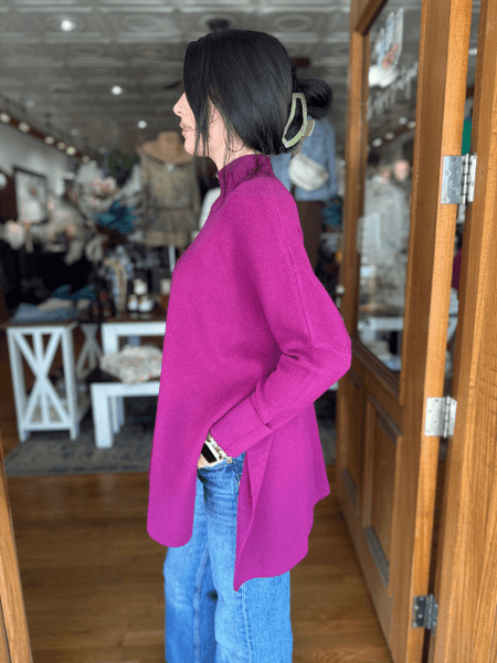Plum Long Sleeve Tunic Top