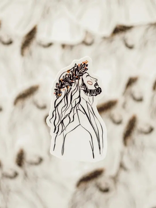 Crowned Jesus Sticker
