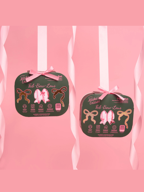 Fab-Bow-Lous 7-Day Set Whimsical Pink Bow Makeup Eraser
