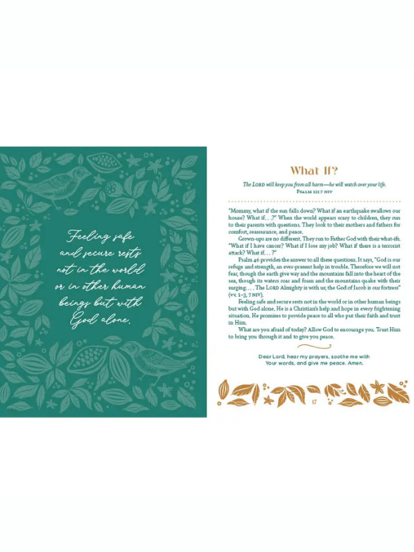 Book page with decorative text and illustrations on a white background