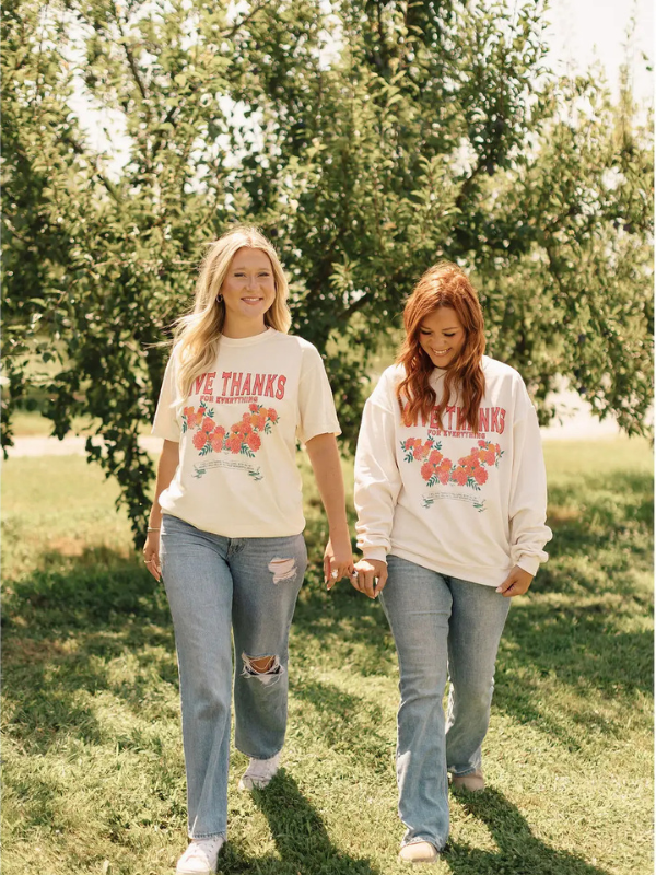 Give Thanks Marigold Fall Tee