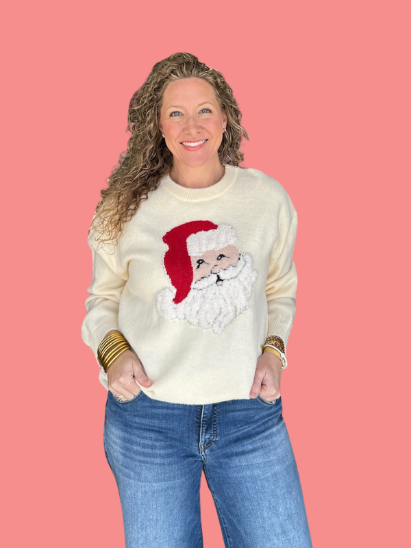 Ivory Classic Santa Sweater