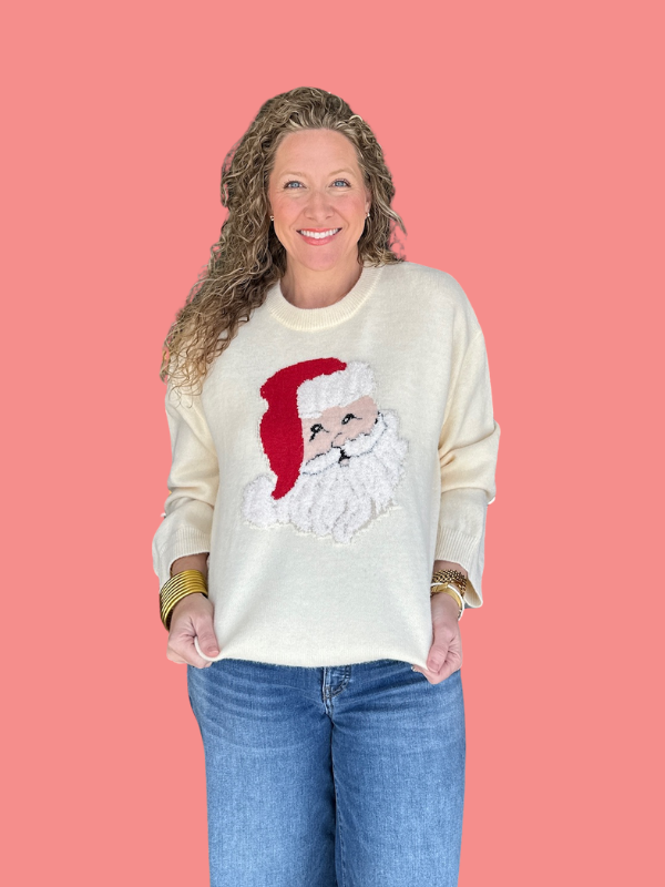 Ivory Classic Santa Sweater