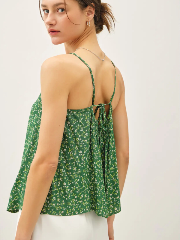 Lime Floral Tank Top 
