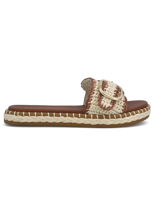 Black sandal on a white background