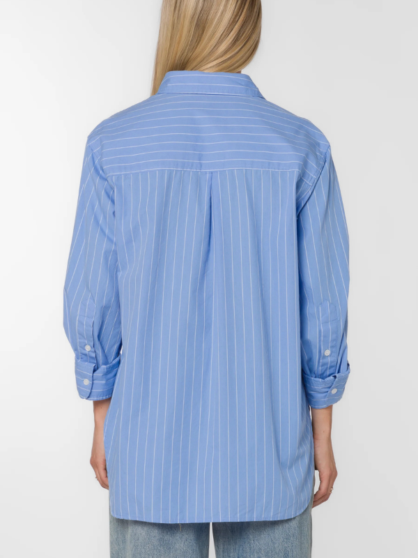 Suri Long Sleeve Blue Stripe Top