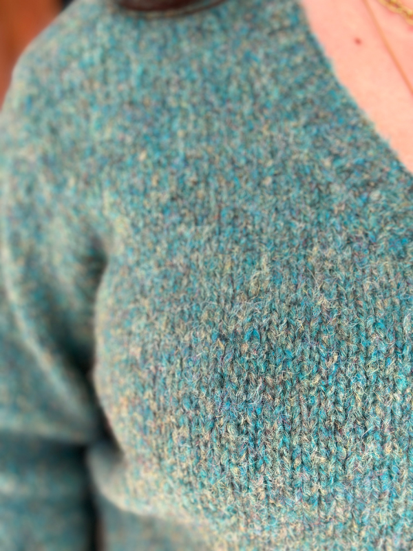 Teal Two Tone Sweater