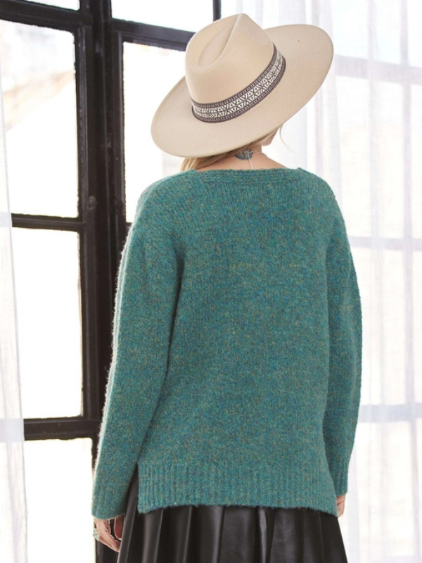 Teal Two Tone Sweater