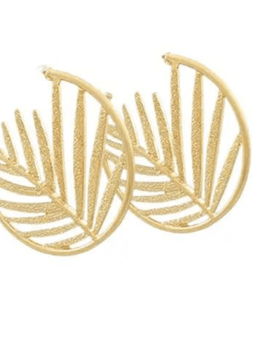 Gold Palm Hoops