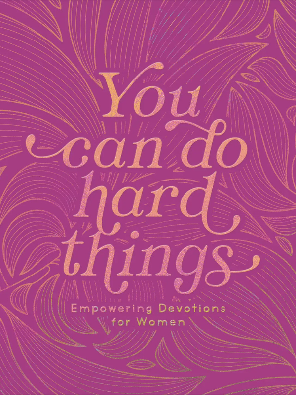 Book cover with motivational text 'You can do hard things' on a purple background