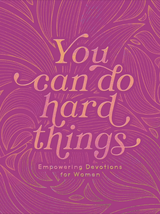 Book cover with motivational text 'You can do hard things' on a purple background