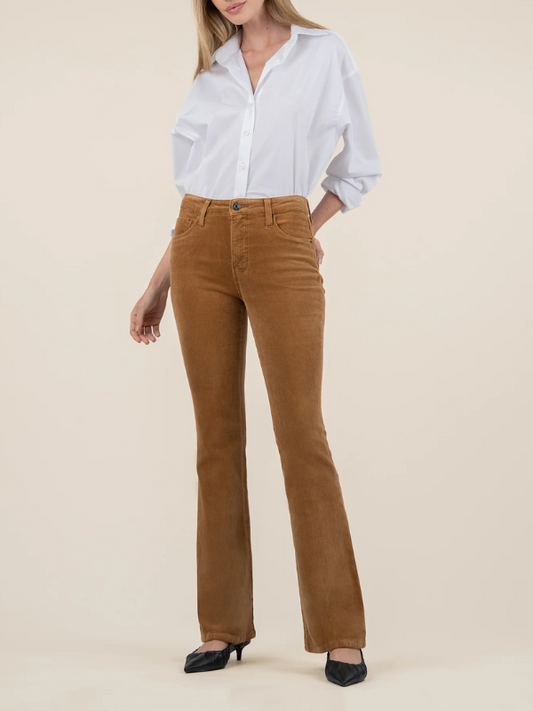 Ana High Rise Fab Ab Flare Corduroy - Camel