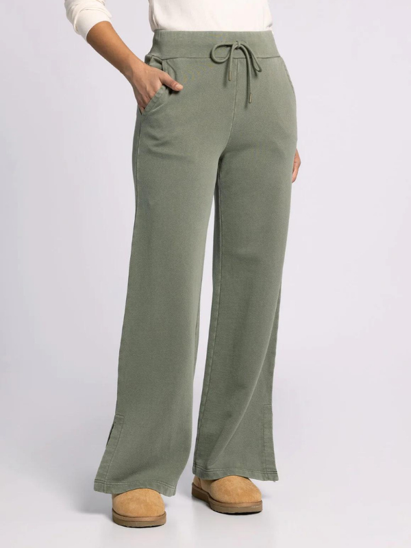 Ariel Lounge Pants in Dusty Olive - Themasonboutique