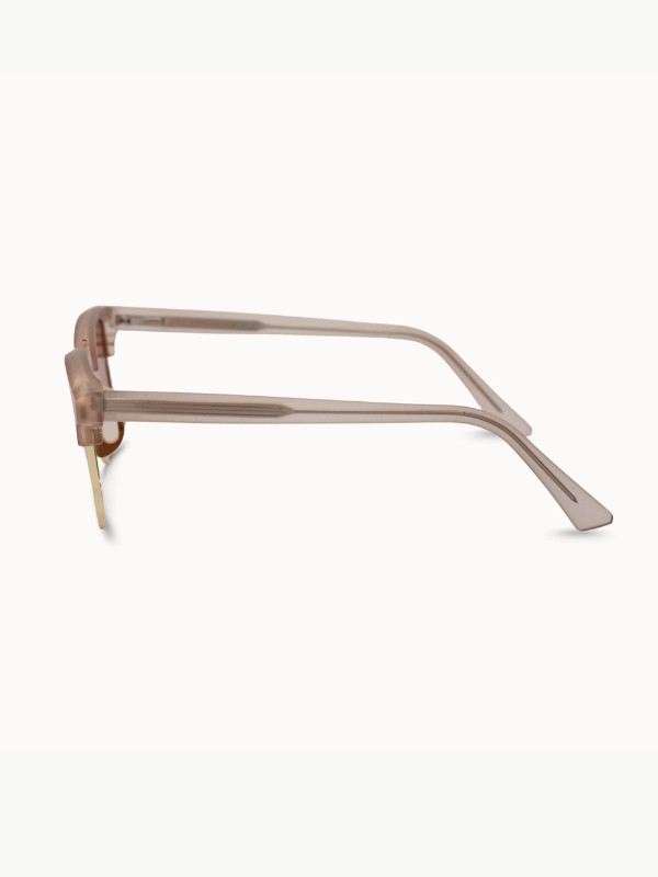 Sunglasses with a brown frame on a white background