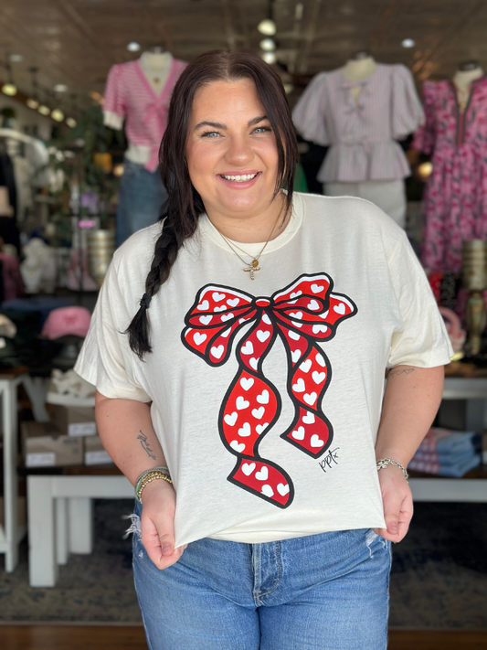 Big Heart Bow Tee