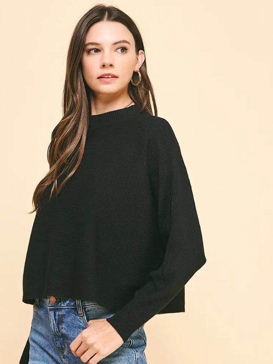 Black Cropped Sweater