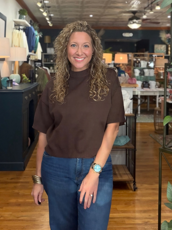 Brown Relaxed Sweater - Themasonboutique