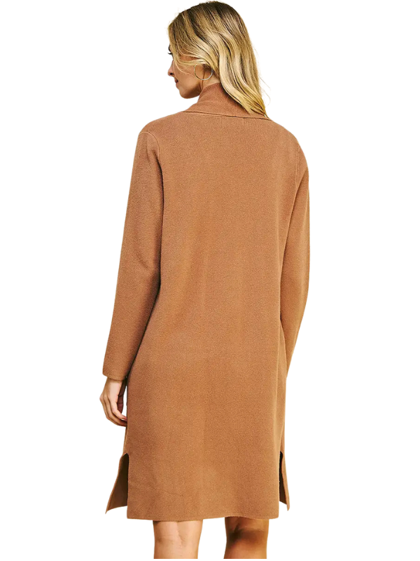 Camel Open Knit Cardigan