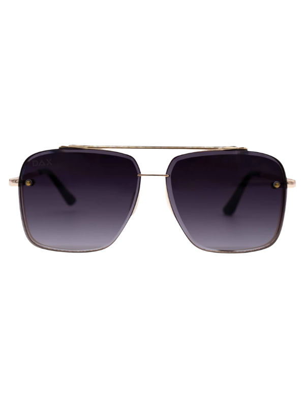 Sunglasses with gradient lenses on a white background