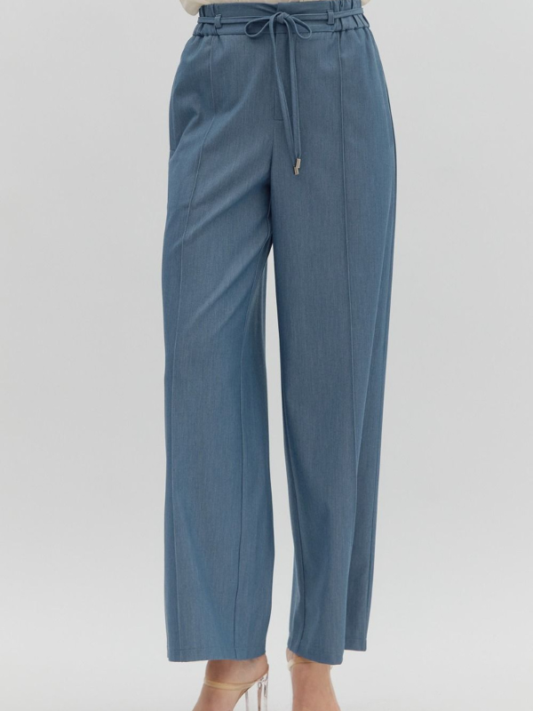 Blue pants on a white background