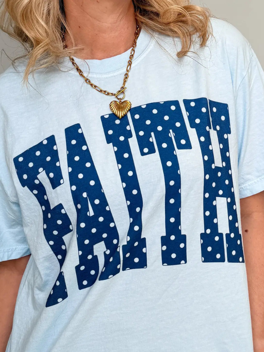 Faith Polka Dot Tee - Themasonboutique