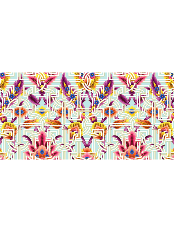 floral geometric insert