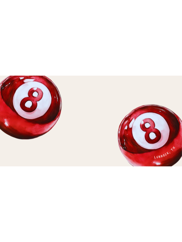 gameday insert with red pool balls