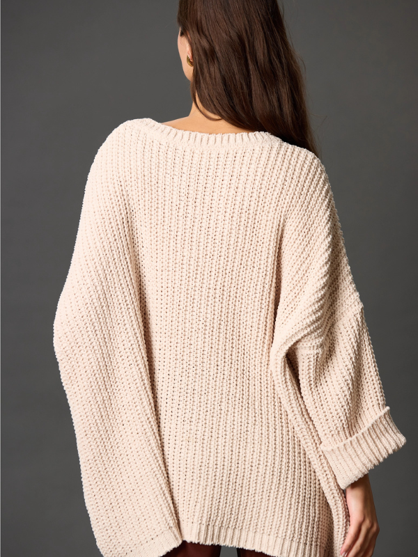 woman wearing oversized sweater 