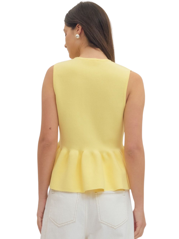 Lemon Peplum Top - Themasonboutique