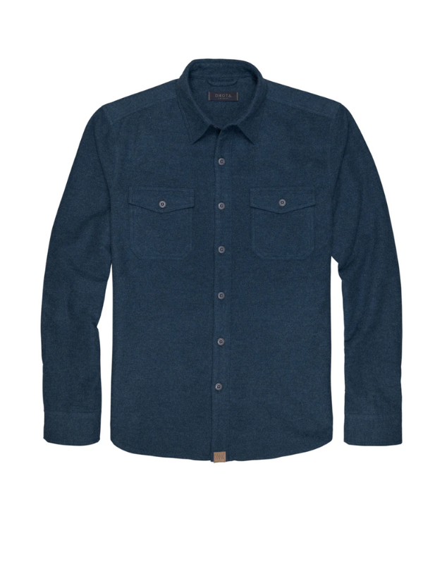 Major Button Flannel Denim Heather