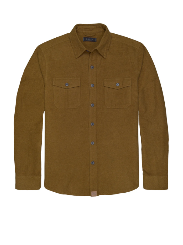 Major Button Flannel Whiskey Heather