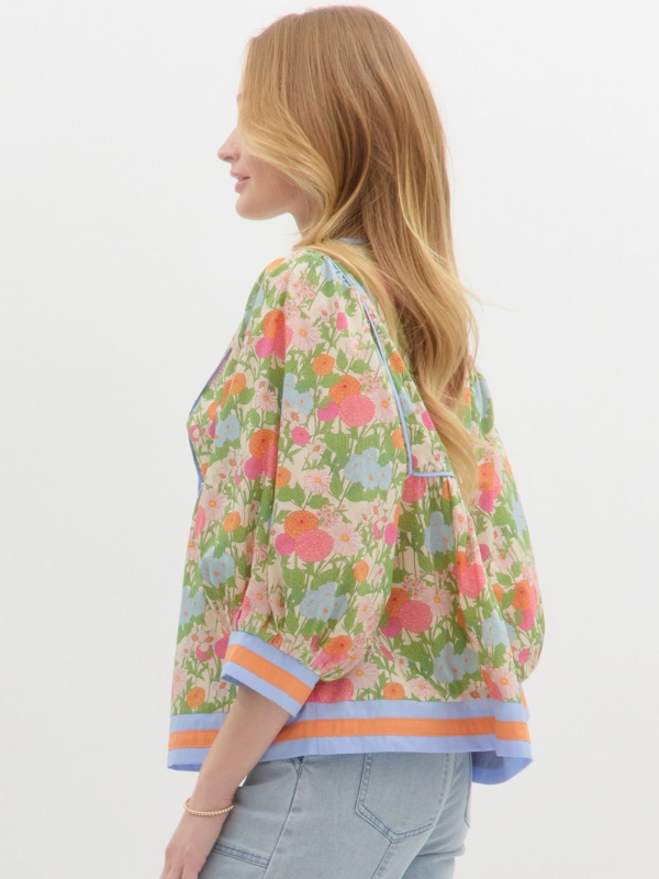 Marigold Floral Top