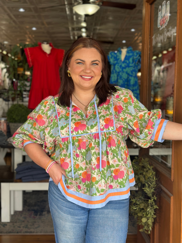 Marigold Floral Top