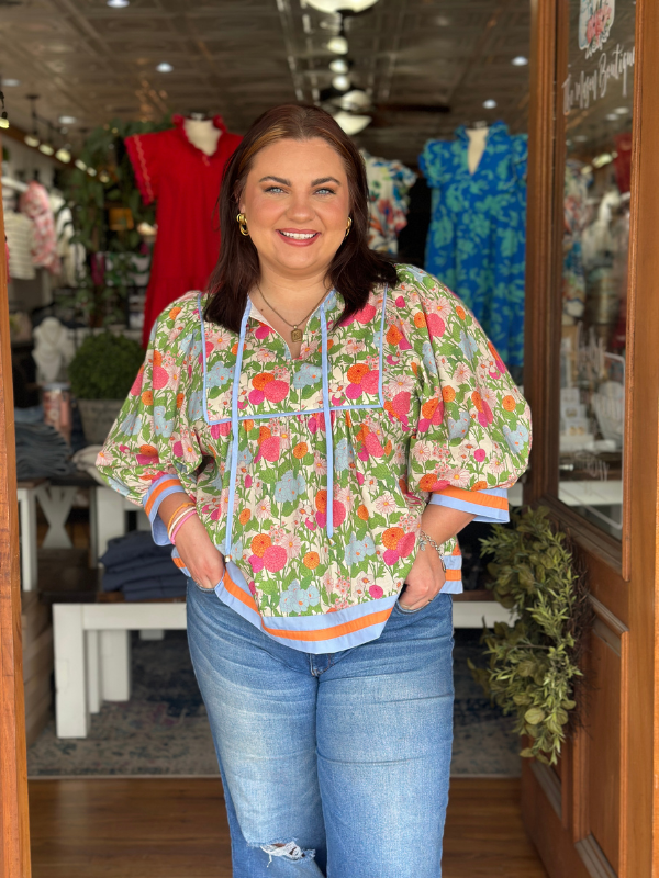 Marigold Floral Top