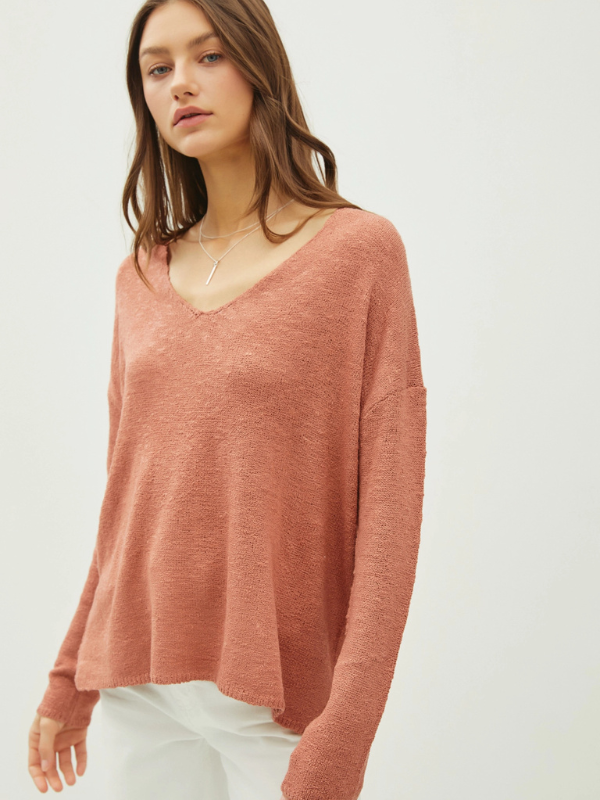 Marsala Heathered Sweater