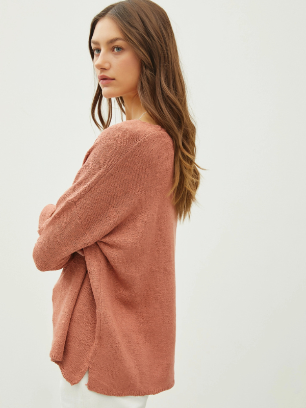 Marsala Heathered Sweater